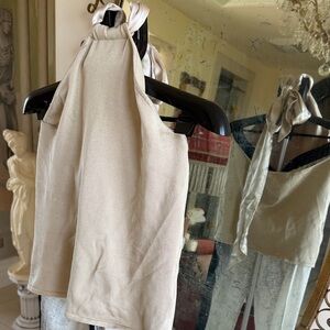 Ralph Lauren Cream Knit Halter Crop Top